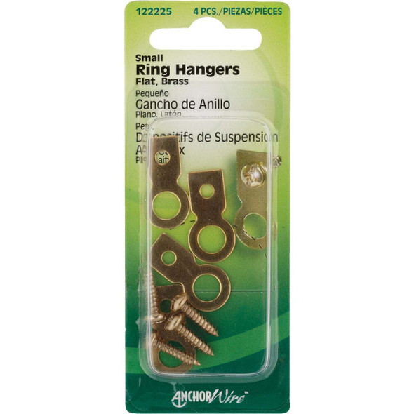 Hillman Anchor Wire Small Flat Ring Hangers (4 Count) 122225 Pack of 10