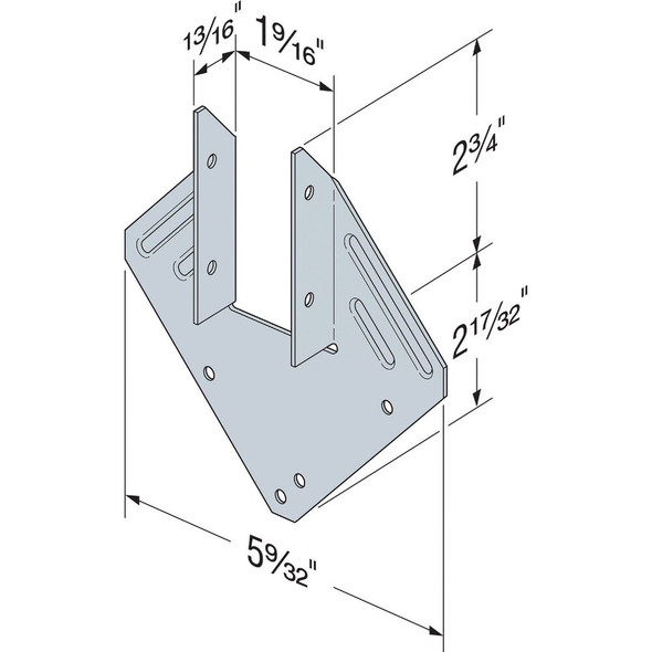 H1A 18-Gauge Galvanized Hurricane Tie H1A 102318