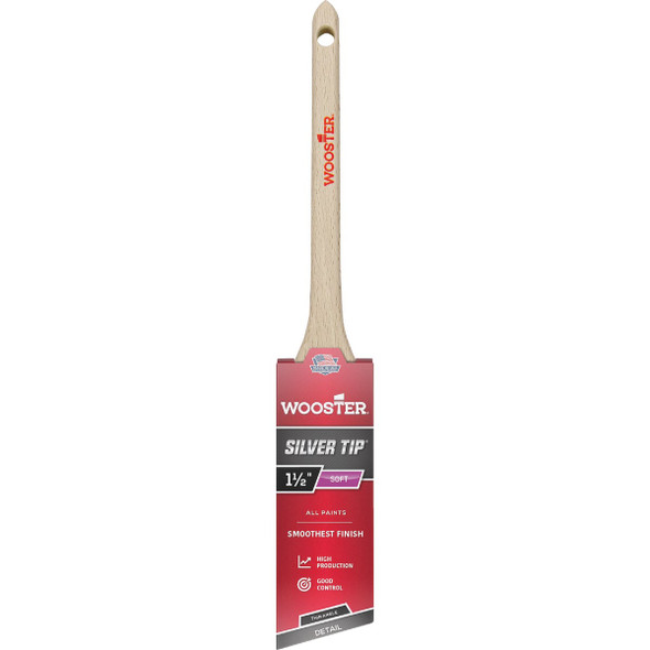 Wooster SILVER TIP 1-1/2 In. Thin Angle Sash Paint Brush 5224-1 1/2