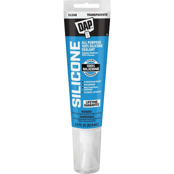 Dap 2.8 Oz. Window, Door & Siding Silicone Sealant, Clear 7079800753
