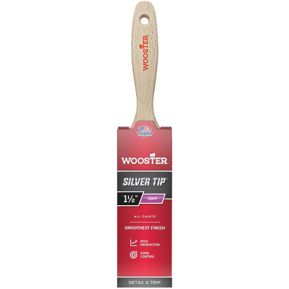 Wooster SILVER TIP 1-1/2 In. Flat Sash Varnish And Paint Brush 5222-1 1/2