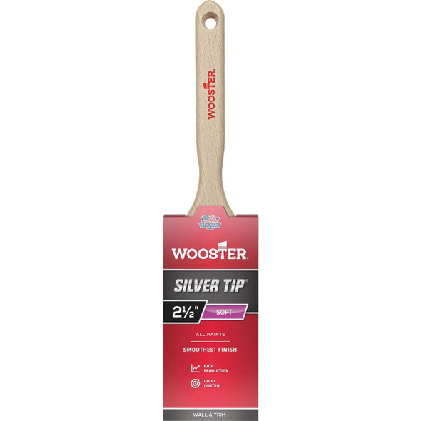 Wooster SILVER TIP 2-1/2 In. Chisel Trim Flat Sash Paint Brush 5220-2 1/2