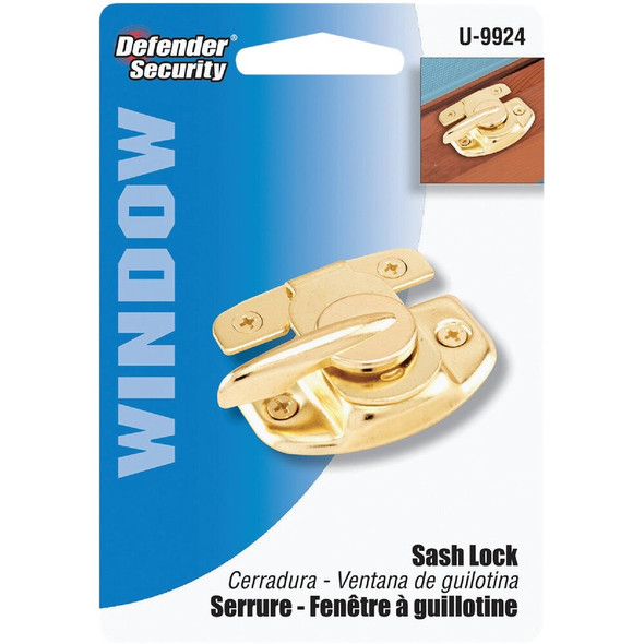 Defender Security Double Hung Brass Sash Lock U 9924 247332