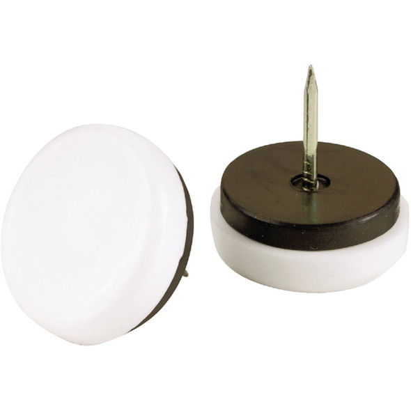 Do it 7/8 In. Round Nail on Furniture Glide with Rubber Cushion (4-Pack) 210218
