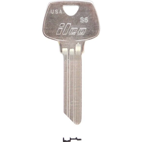ILCO Sargent Nickel Plated House Key, S6 (10-Pack) IAL5380845B
