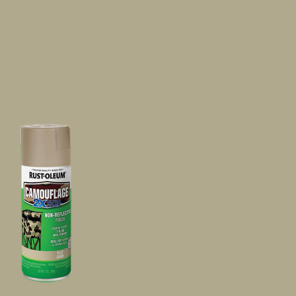 Rust-Oleum Camouflage 12 Oz. Flat Spray Paint, Sand 339004