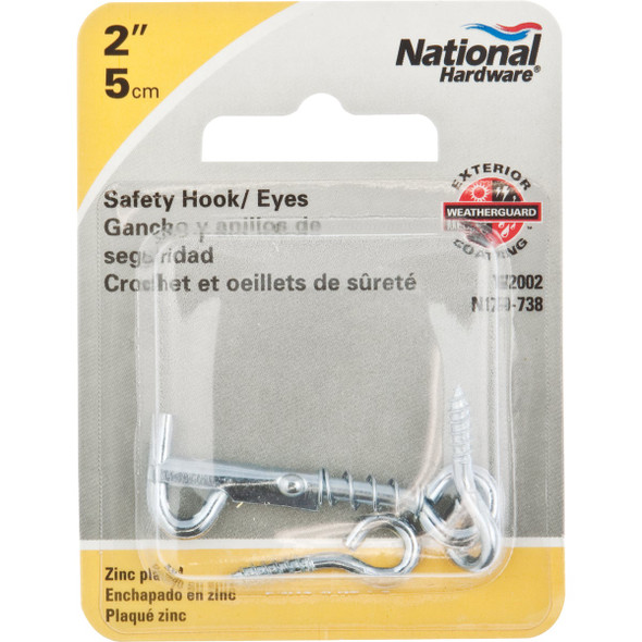 National Hardware Steel 2 In. Safety Gate Hook & Eye Bolt N170-738 215864