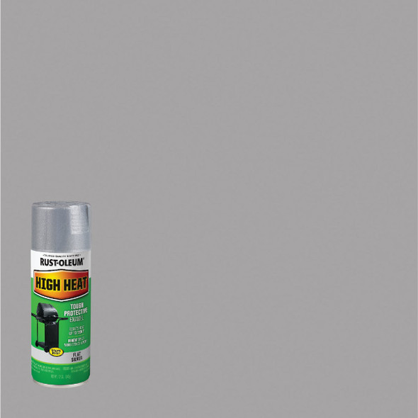 Rust-Oleum Silver Flat 12 Oz. High Heat Spray Paint 7716830