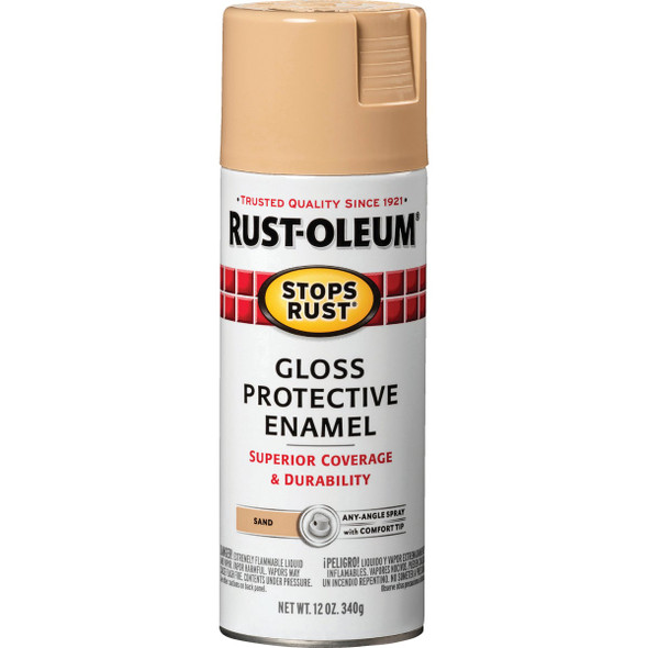 Rust-Oleum Stops Rust Sand Gloss 12 Oz. Anti-Rust Spray Paint 7771830