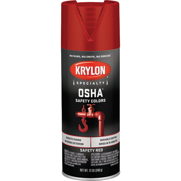 Krylon OSHA 12 Oz. Gloss Spray Paint, Safety Red