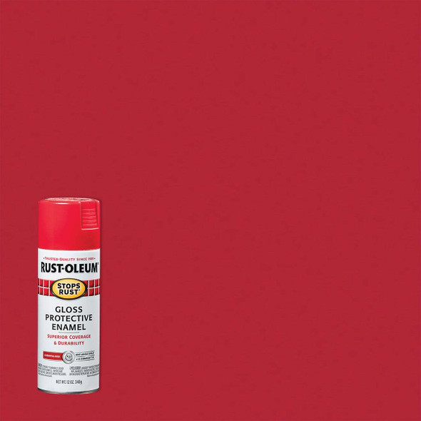 Rust-Oleum Stops Rust Carnival Red Gloss 12 Oz. Anti-Rust Spray Paint 7763830