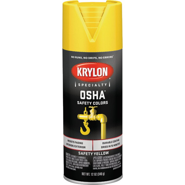 Krylon OSHA 12 Oz. Gloss Spray Paint, Safety Yellow K01813777 772534
