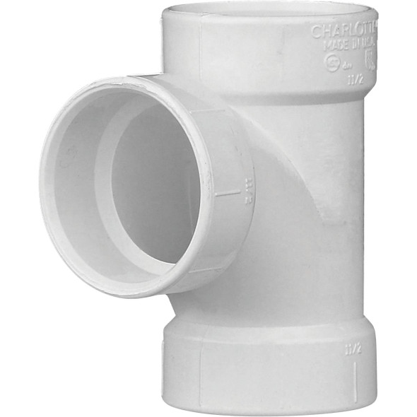Charlotte Pipe 1-1/2 In. Schedule 40 Sanitary PVC Tee PVC 00400  0800HA