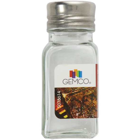 Gemco 2 Oz. Glass Square Salt & Pepper Shaker Set