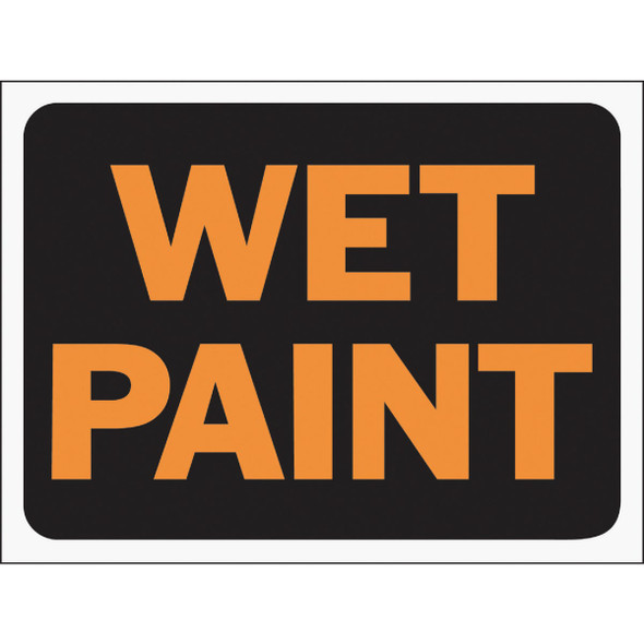 Hy-Ko 9x12 Plastic Sign, Wet Paint 3032 Pack of 10