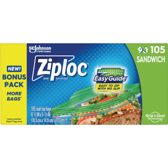 Ziploc Sandwich Food Storage Bag (105 Count) 1357