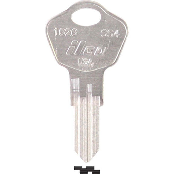 ILCO Sentry Nickel Plated Safe Key SS4 (10-Pack) IAL00000552