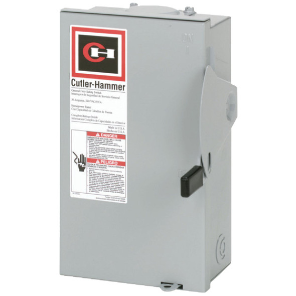 Eaton 30A DG Series Rainproof General-Duty Safety Switch DG221NRB