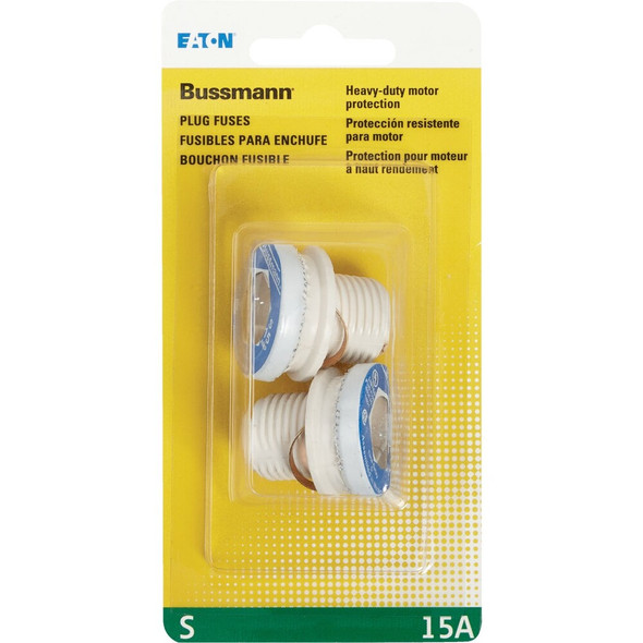 Bussmann 15A S Time-Delay Plug Fuse (2-Pack) BP-S-15 500937