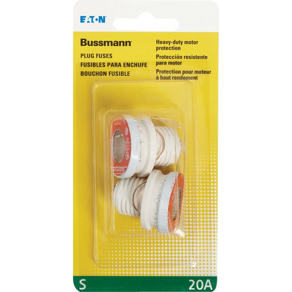 Bussmann 20A S Time-Delay Plug Fuse (2-Pack) BP-S-20 500938