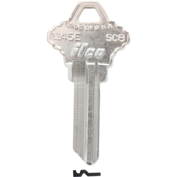 ILCO Schlage Nickel Plated House Key, SC8 / 1145E (10-Pack) IAL4325201B