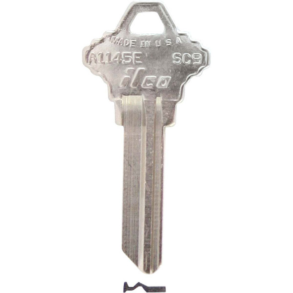 ILCO Schlage Nickel Plated House Key, SC9 / A1145E (10-Pack) IAL4425301B