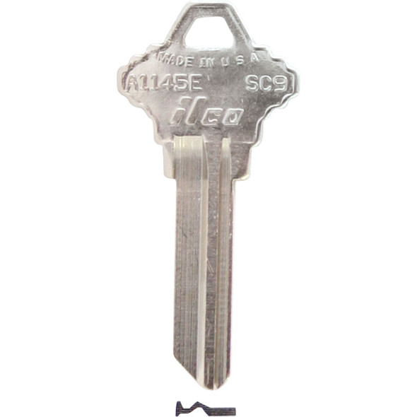 ILCO Schlage Nickel Plated House Key, SC9 / A1145E (10-Pack) IAL4425301B