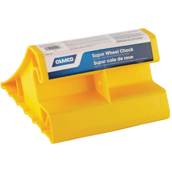 Camco Yellow Polypropylene Super RV Wheel Chock 44492