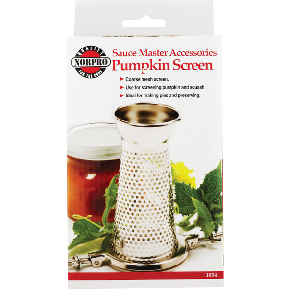 Sauce Master 6 In. x 3.5 In. Vegetable & Fruit Strainer - Pumpkin Strainer Screen Sauce Master 6 In. x 3.5 In. Vegetable & Fruit Strainer - Pumpkin Strainer Screen