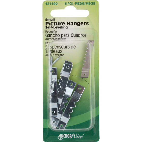 Hillman Anchor Wire Small Sawtooth Hangers (6 Count) 121140 Pack of 10 215120