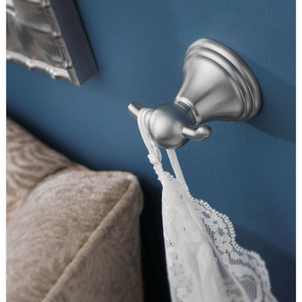 Moen Preston Double Robe Hook, Brushed Nickel DN8403BN 461032