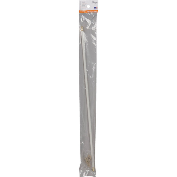 Kenney 21 In. To 38 In. 5-16 In. White Swivel Cafe Rod KN641-1NP 618543