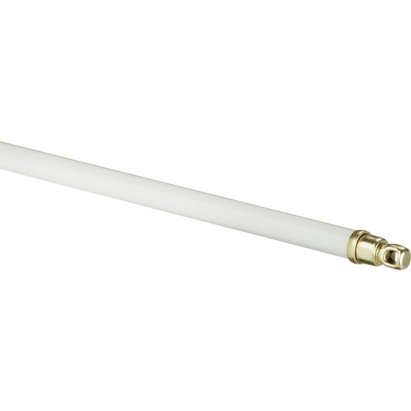 Kenney 21 In. To 38 In. 5/16 In. White Swivel Cafe Rod KN641/1NP