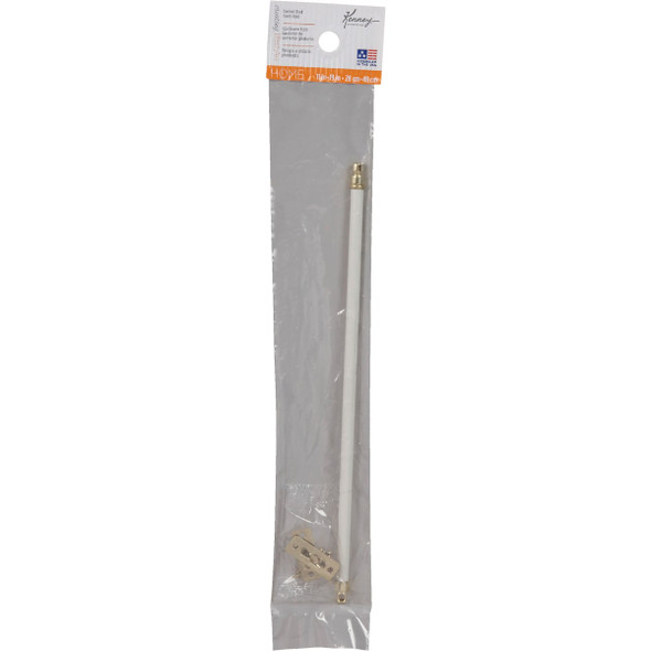 Kenney 11 In. To 19 In. 5-16 In. White Swivel Cafe Rod KN640-1NP 609668