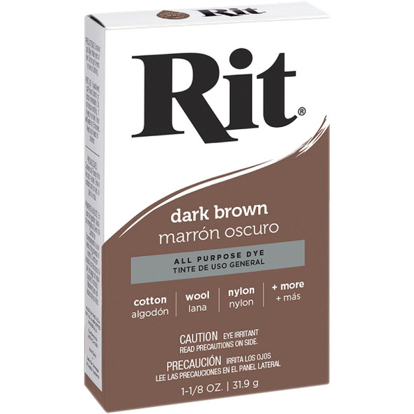 Rit Dark Brown 1-1/8 Oz. Powder Dye 83250 Rit Dark Brown 1-1/8 Oz. Powder Dye 83250