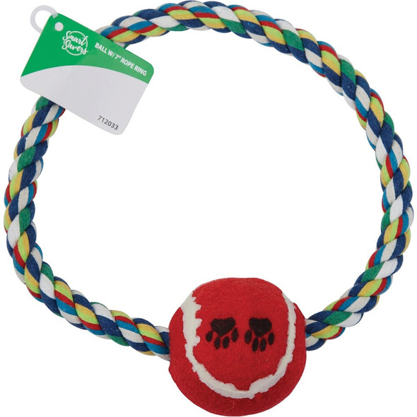 Smart Savers 7 In. Tug Rope Ring Dog Toy CC401029 Pack of 12 712033