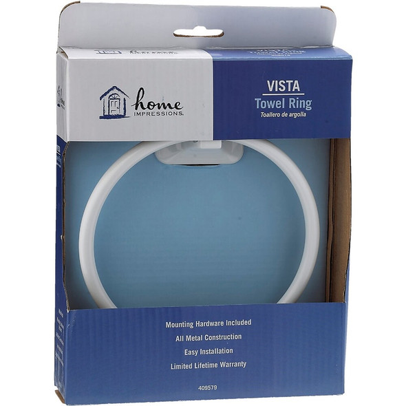 Home Impressions Vista White Towel Ring 409579 409579