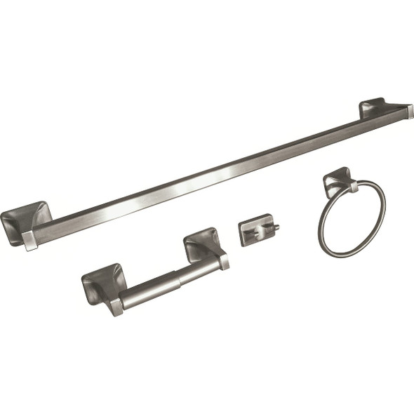 Home Impressions Vista Brushed Nickel 4-Piece Bath Hardware Set W-5240