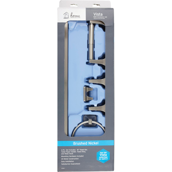 Home Impressions Vista Brushed Nickel 4-Piece Bath Hardware Set W-5240 404622