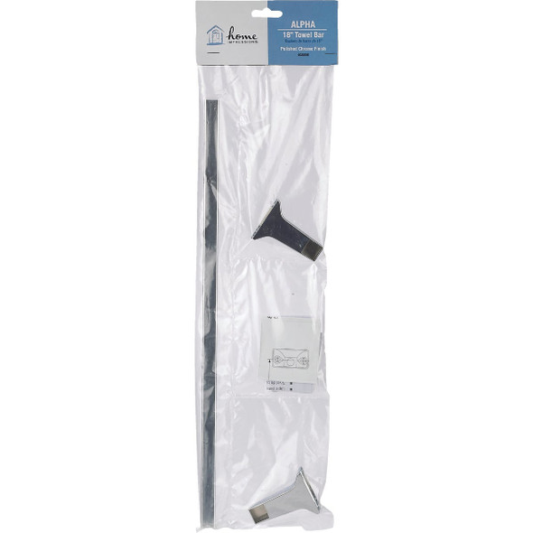 Home Impressions Alpha 18 In. Chrome Towel Bar Home Impressions Alpha 18 In. Chrome Towel Bar