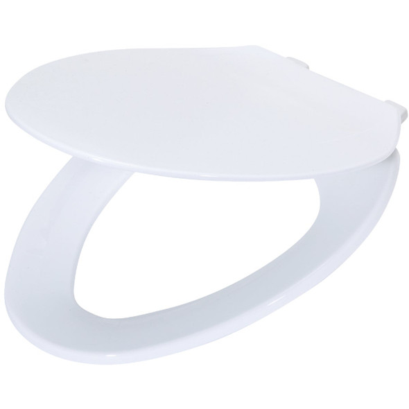 Home Impressions Elongated Closed Front White Plastic Toilet Seat 445441 445441