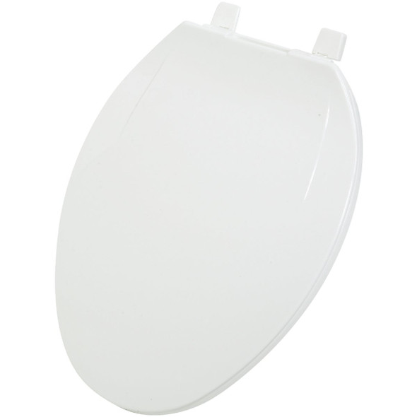 Home Impressions Elongated Closed Front White Plastic Toilet Seat 445441