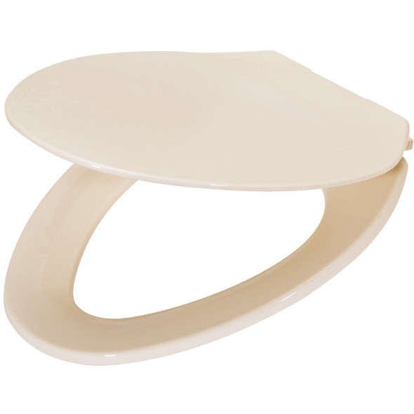 Home Impressions Elongated Closed Front Bone Plastic Toilet Seat Home Impressions Elongated Closed Front Bone Plastic Toilet Seat