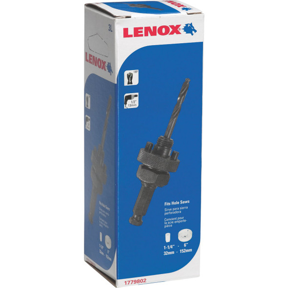Lenox 1-2 In. Hex Shank Arbor Hole Saw Mandrel Fits 1-1-4 In. to 6 In. Hole Saws 1779802 343773