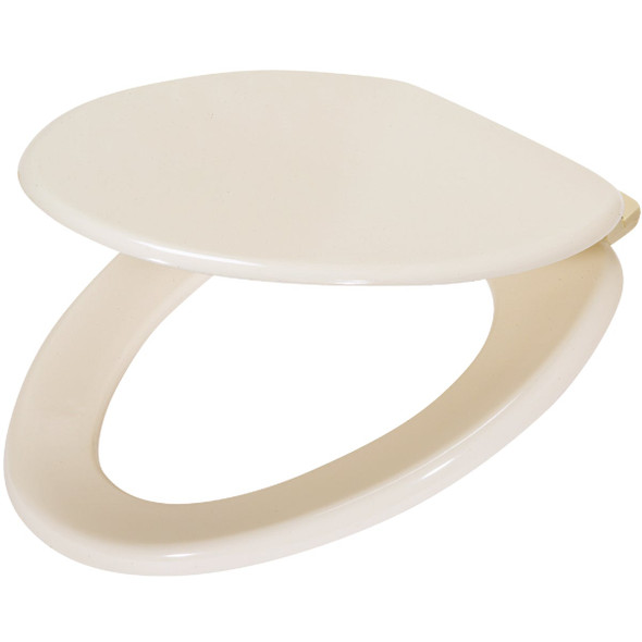 Home Impressions Elongated Closed Front Bone Wood Toilet Seat Home Impressions Elongated Closed Front Bone Wood Toilet Seat