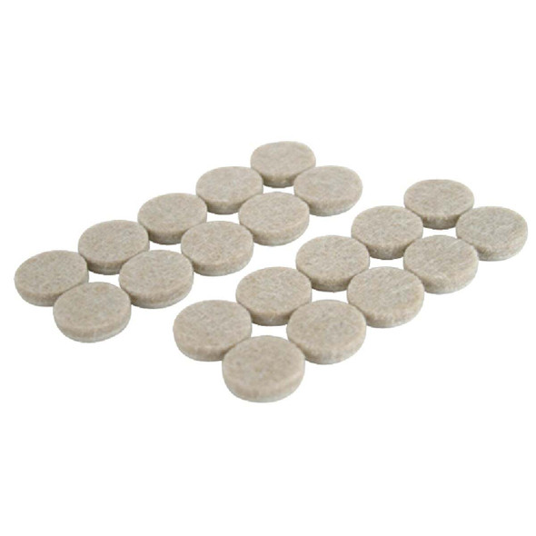Magic Sliders 3/4 In. Oatmeal Self Adhesive Felt Pads,(20-Count) 63215