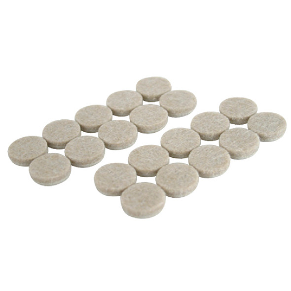 Magic Sliders 3/4 In. Oatmeal Self Adhesive Felt Pads,(20-Count) 63215