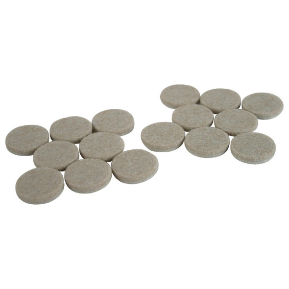 Magic Sliders 1 In. Oatmeal Self Adhesive Felt Pads,(16-Count) 63414