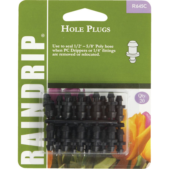 Raindrip 1/2, 0.710 In. Tube Barbed Hose Plug (20-Pack) R645CT