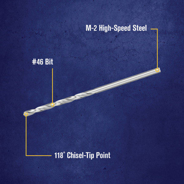 Irwin #46 Bright High Speed Steel Wire Gauge Drill Bit